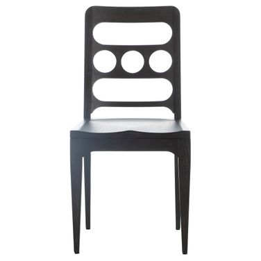 Ellison Dining Chair In Cerused Forest Black