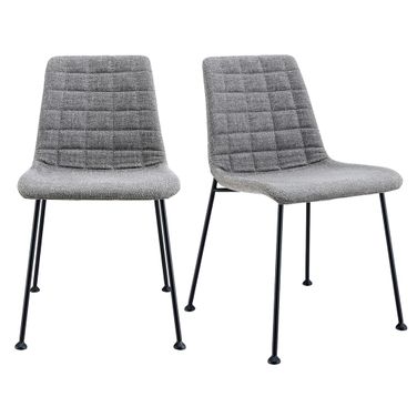 Elma Side Chair Set of 2 In Light Gray