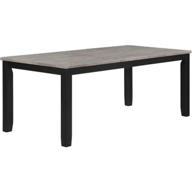 Elodie Rectangular Dining Table with Extension Grey and Black