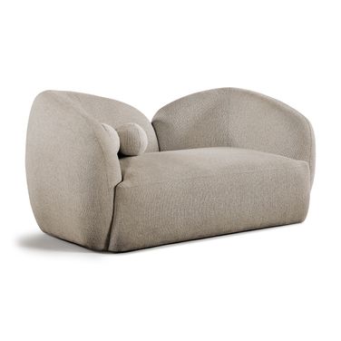 Elowen 68 Inch Fabric Upholstered Loveseat In Beige