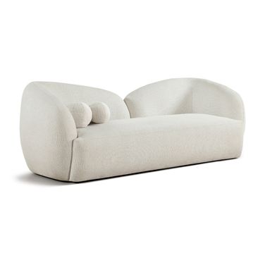 Elowen 91 Inch Fabric Upholstered Sofa In Cream