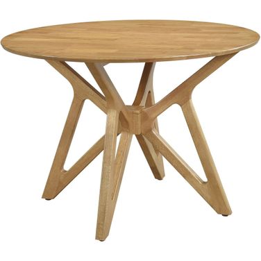 Elowen Round Solid Wood Dining Table Light Walnut