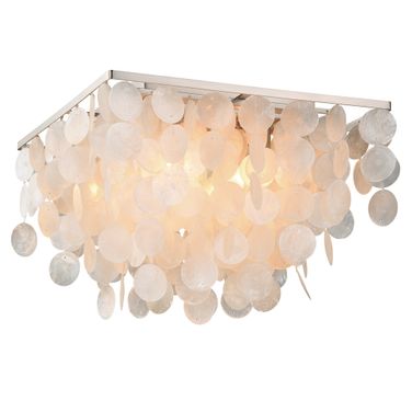 Elsa 11.5 Inch Flush Mount Ceiling Light In Satin Nickel
