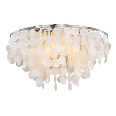 Elsa 24 Inch Flush Mount Ceiling Light In Satin Nickel