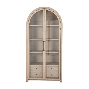 Elsa Cabinet In Blonde Natural and Antique Bronze
