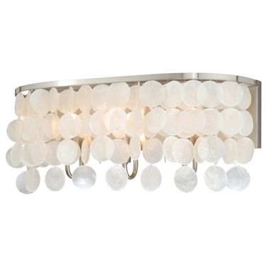 Elsa Capiz Shell 3L Vanity In Satin Nickel