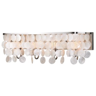 Elsa Capiz Shell 4L Vanity In Satin Nickel