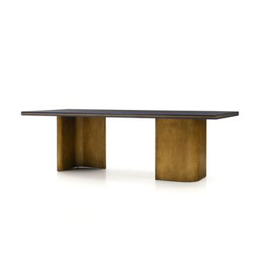Elvira - Starburst Dining Table Blue In Navy Blue and Brass