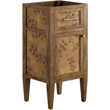 Elysian 18 Inch Wood Bathroom Vanity Cabinet In Brown