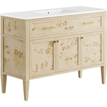 Elysian 48 Inch Wood Single Sink Bathroom Vanity In Burl