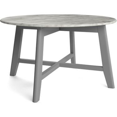 Elysian Faux Marble Coffee Table In Grey
