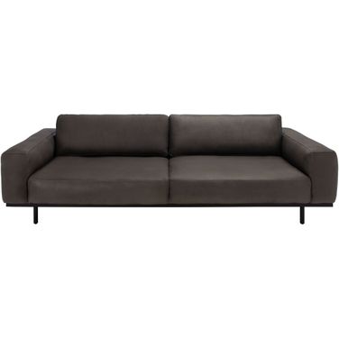 Elyssa Leather Sofa In Graphite