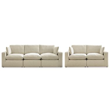 Elyza Living Room Set In Linen