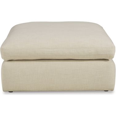 Elyza Oversized Accent Ottoman In Linen