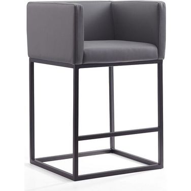 Embassy Counter Stool in Grey and Black