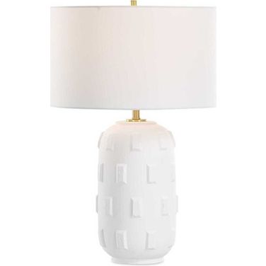 Emerie Table Lamp In White
