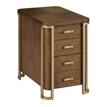 Emerit Charging Chairside Table In Spice