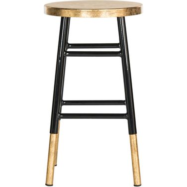 Emery Black and Dipped Gold Leaf Counter Stool