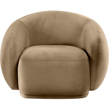 Emery Velvet Chair In Beige Velvet