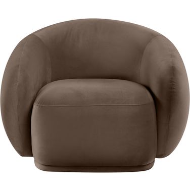 Emery Velvet Chair In Brown Velvet