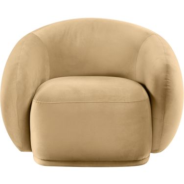 Emery Velvet Chair In Camel
