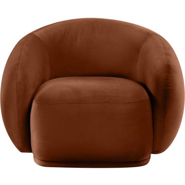 Emery Velvet Chair In Cognac Velvet