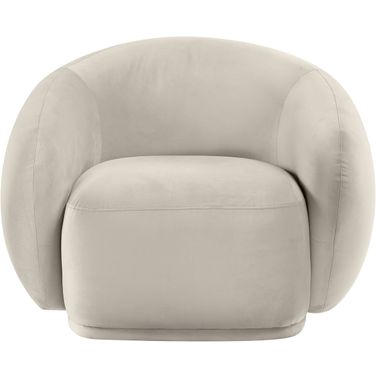 Emery Velvet Chair In Cream Velvet