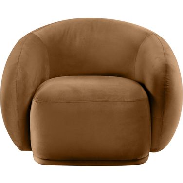 Emery Velvet Chair In Saddle