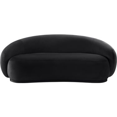 Emery Velvet Loveseat In Black Velvet