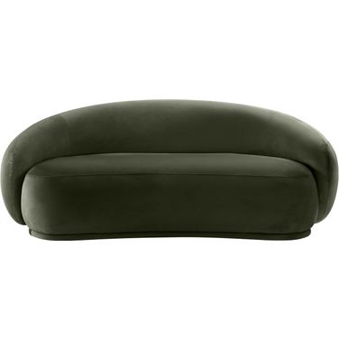 Emery Velvet Loveseat In Green Velvet