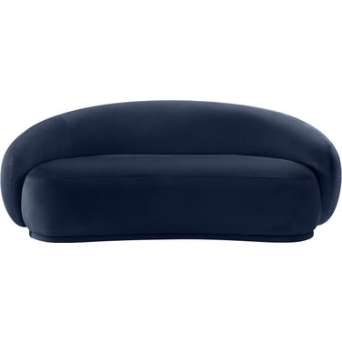 Emery Velvet Loveseat In Navy Velvet