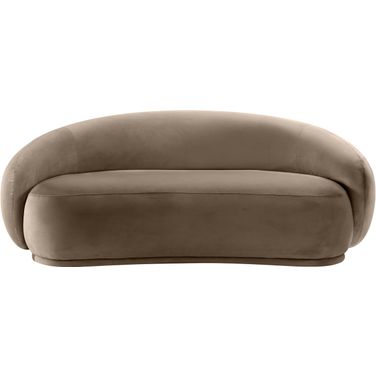 Emery Velvet Loveseat In Taupe