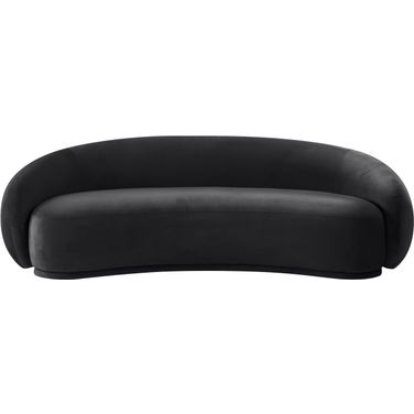 Emery Velvet Sofa In Black Velvet