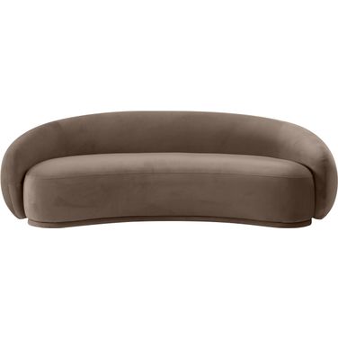 Emery Velvet Sofa In Brown Velvet