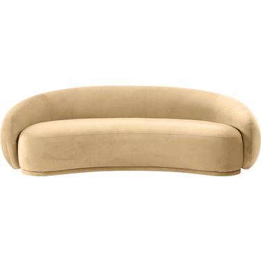 Emery Velvet Sofa In Camel
