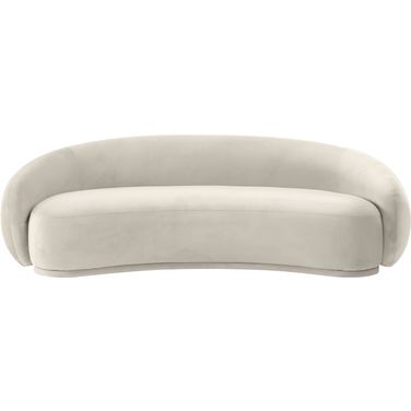 Emery Velvet Sofa In Cream Velvet