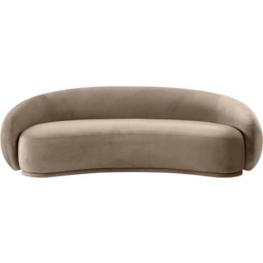 Emery Velvet Sofa In Taupe