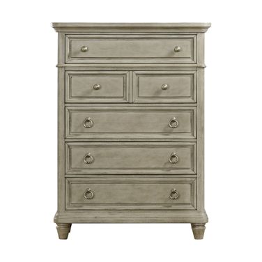 Emiko 5-Drawer Chest In Light Grey