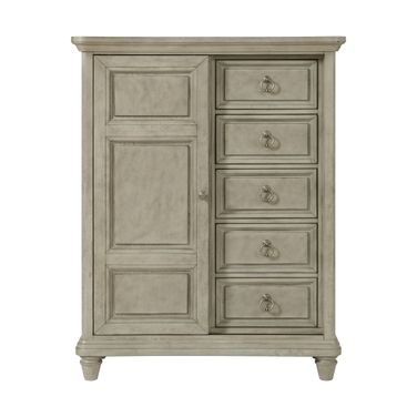 Emiko 5-Drawer Door Chest In Light Grey