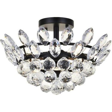Emilia 14 Inch Flush Mount In Black