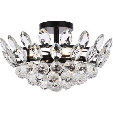 Emilia 16 Inch Flush Mount In Black