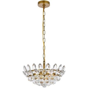 Emilia 16 Inch Pendant In Brass