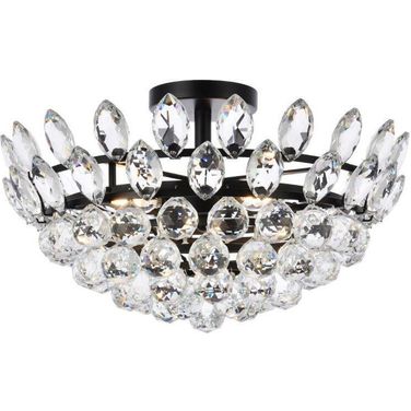 Emilia 18 Inch Flush Mount In Black