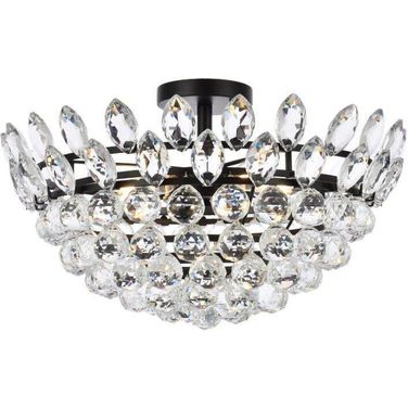 Emilia 20 Inch Flush Mount In Black
