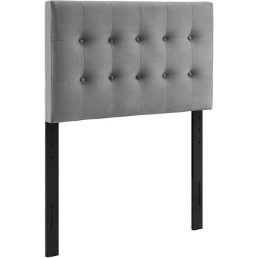 Emily Gray Twin Biscuit Tufted Performance Velvet Headboard