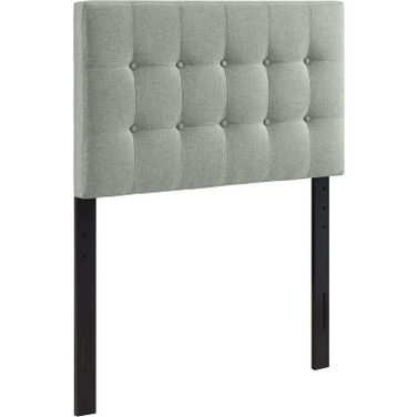 Emily Gray Twin Upholstered Fabric Headboard