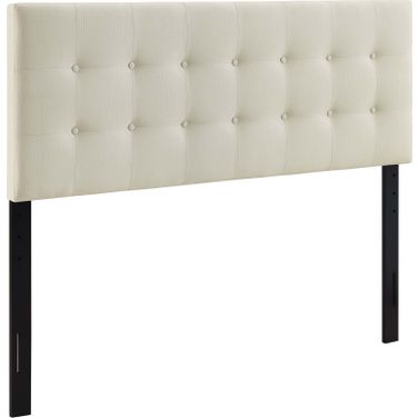 Emily Ivory King Upholstered Fabric Headboard MOD-5174-IVO