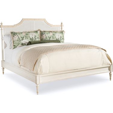 Emily King Bed In White Wash