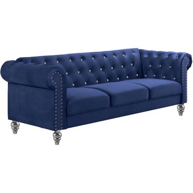 Emma Crystal Sofa In Royal Blue