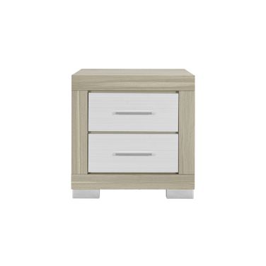 Emma Nightstand In Natural and White
